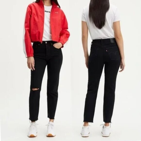 Levi's Premium Wedgie Icon Jean in Black Desert Womens Size 24 - Picture 1 of 11